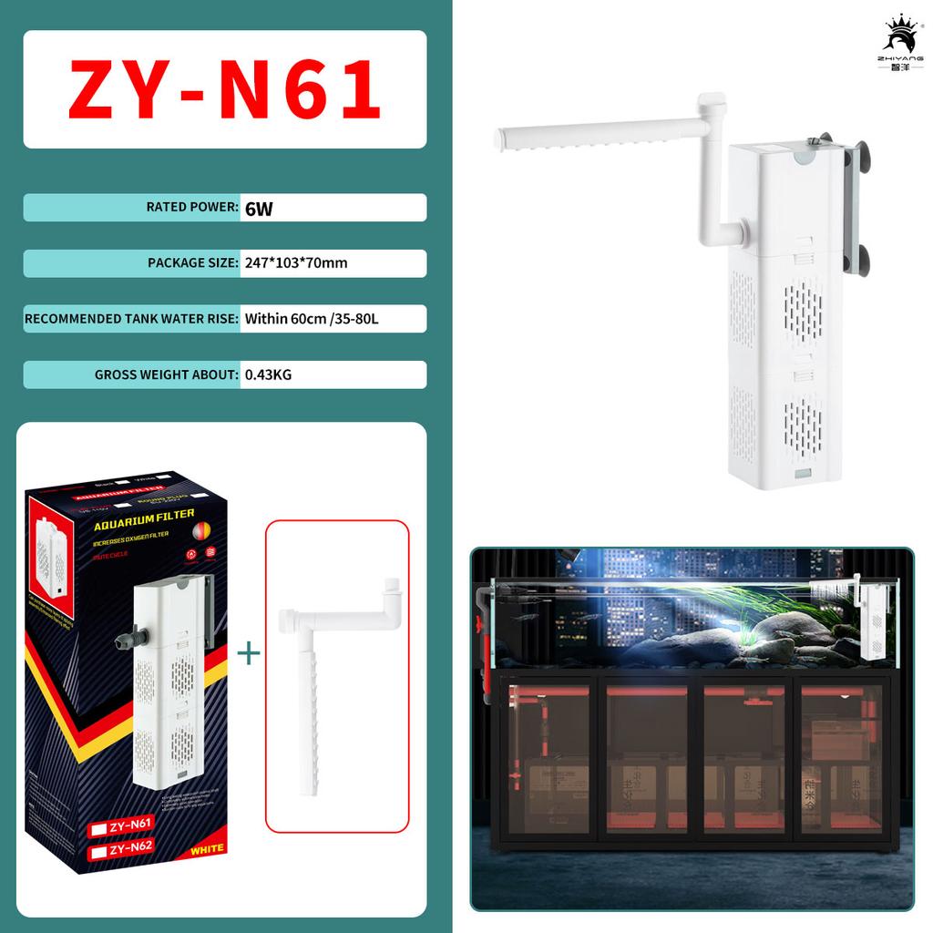 Oxygen Air Fish Tank Filter Aquarium Filter Pump Fish Tank Pump 110V 220V Water Pump Aquarium DIY Box Sponge Bacteria Ball Ring