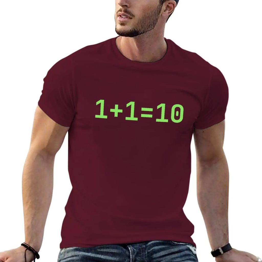 1 + 1 = 10 T-Shirt oversizeds shirts graphic tees tops tall t shirts