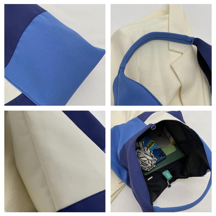 Patchwork Canvas Bag Women Shoulder Bag