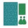 Bunnies Eggshell Silkscreen Print Stencils 6.3x4Inch Washable for Clay Earrings Jewelry Making Printing on Clay Fabric