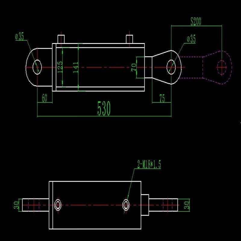 

YunDuo 12-Ton Double-Acting Heavy-Duty Hydraulic Cylinder