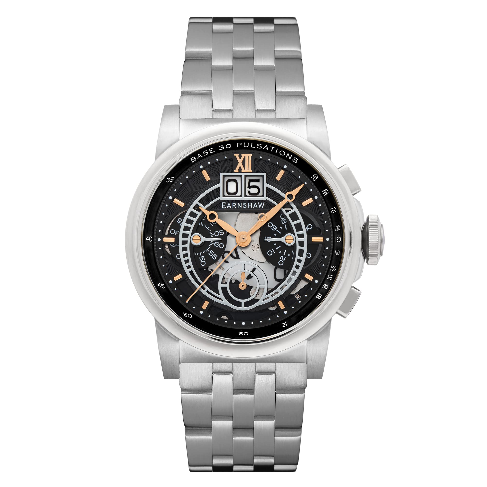 

Earnshaw Quartz Second Chronograph Big Date Watch EARNSHAW 1/10 Men s ES-8267-33