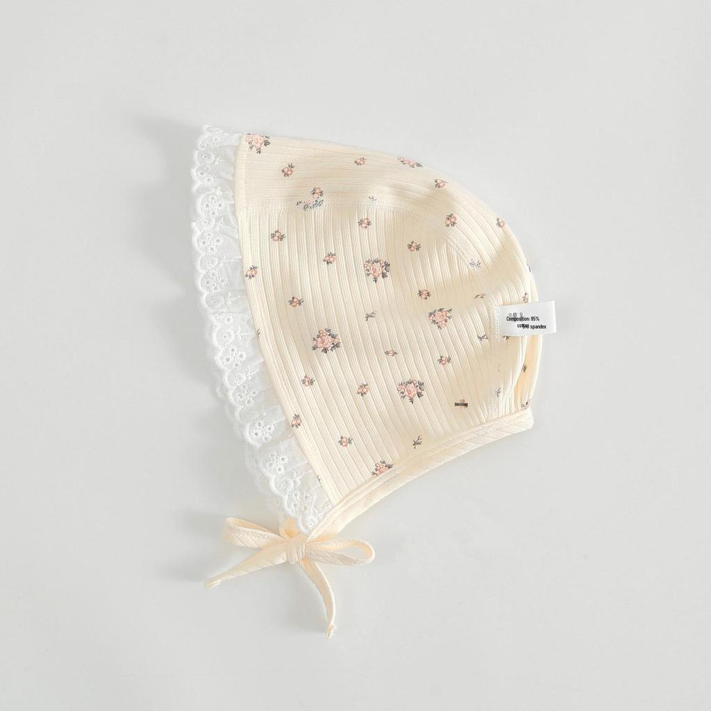 Spring Autumn Baby Lace Sun Hat for Toddlers - Pure Cotton, Unisex, Boneless Design