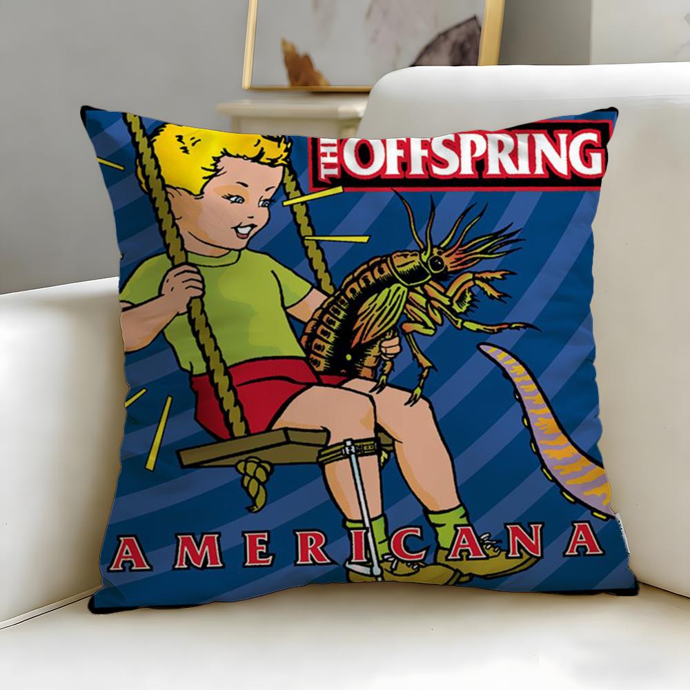 Trendy Tthe Offspringer Cushion Cover Soft  EasyWash Pillow Case  Versatile for Couch Bed Travel and Office