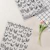 New Gothic Chrome Heart and Cross Nail Stickers: European & American Embossed Black and White Design