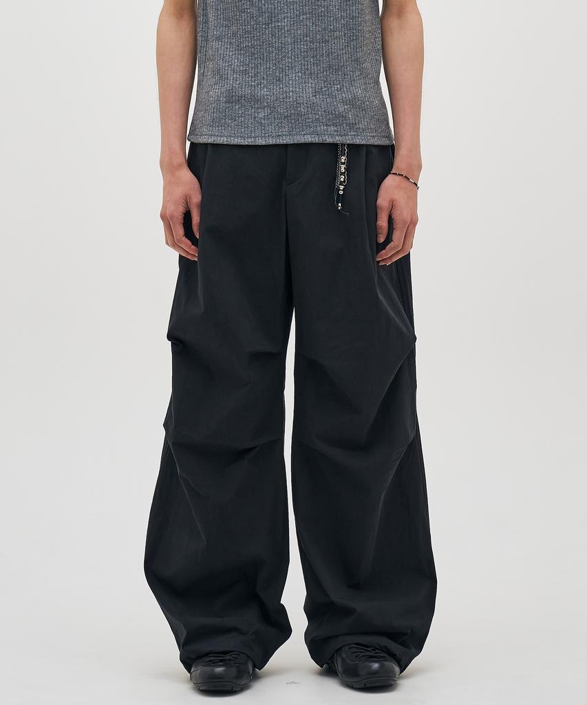 Base Moment Cn Wide Parachute Pants Black