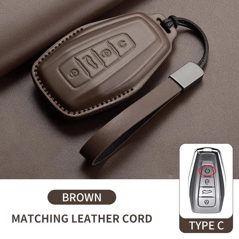 Leather Car Remote Key Case Cover For Geely Emgrand X7 EX7 Coolray 2019 2020 Atlas Boyue NL3 GT GC9 Borui Keyless Key Shell Fob