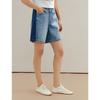 INMAN Retro Patchwork Cotton Denim Shorts
