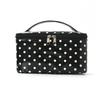 Polyester Striped Makeup Bag With Waterproof Design For Travel And Daily Use