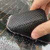 Lucullan Rubber Tire Shine Sponges Multi-Purpose Mesh and Microfiber Applicator Pad For Glass Scrubing and Drying