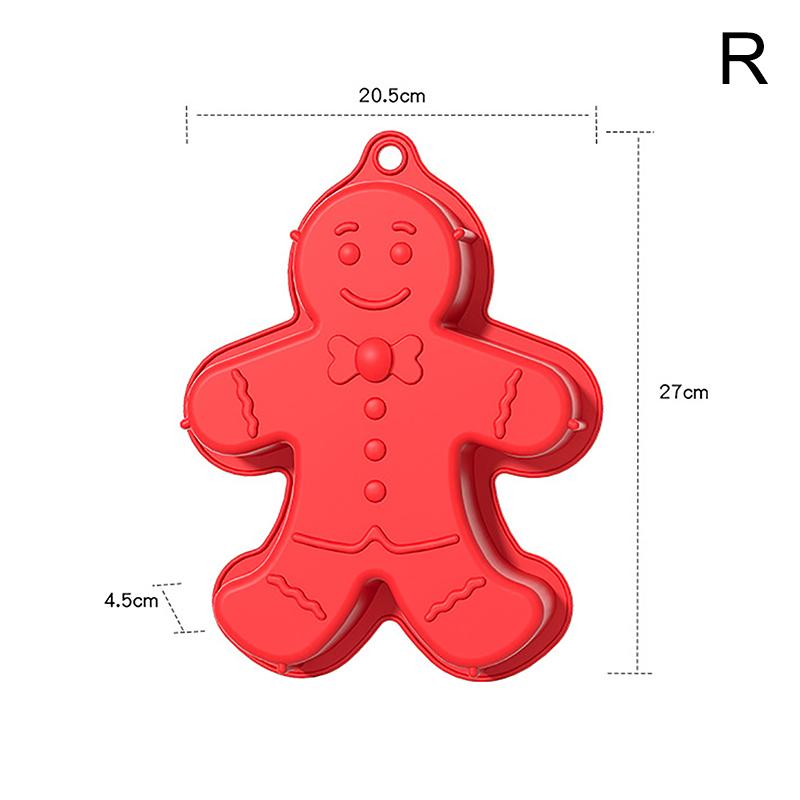 Chocolate Mold Christmas Crutch Silicone Festive Bakeware Diy Candy Fudge Ice Jelly Cake Decor Bakeware Mold
