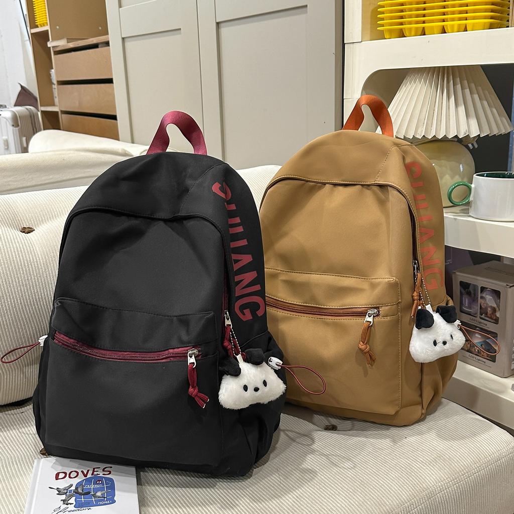 Schoolbag Korean version student schoolbag large capacity lightweight college style backpack casual lightweight travel alphabet backpack