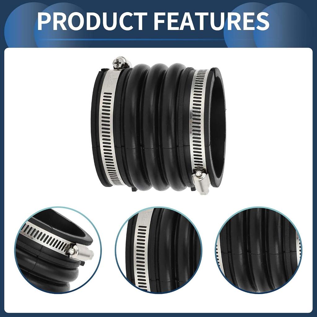 Air Intake Hose Tube with Clamps, No.17881AA010 for Toyota Camry 2002-2006 for Lexus ES330 V6 202 3.3L 2004-2006 Black, 1 Pc