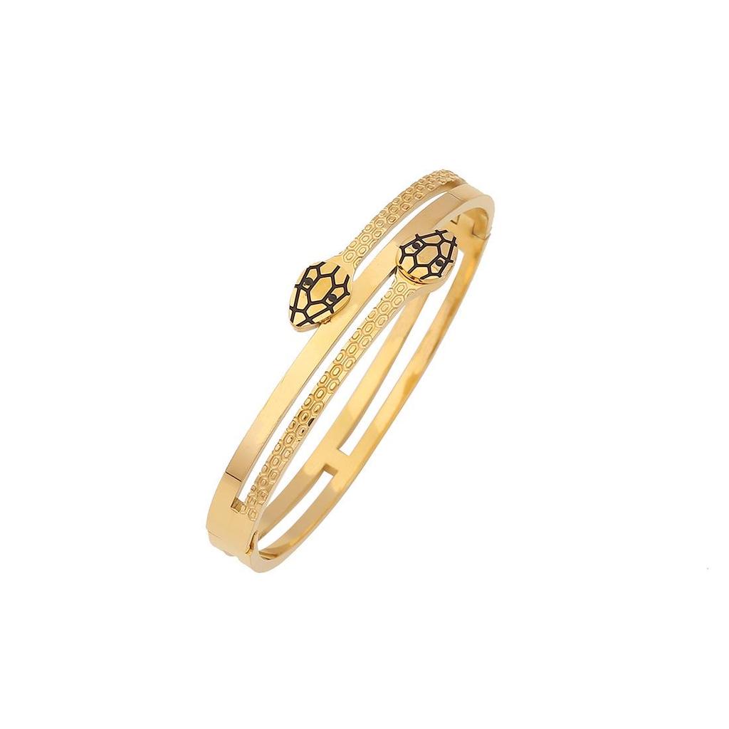 Eis Süßes Voll Diamant Schlangenarmband mit Zirkonia-Blumen – Edelstahl Europäischer & Amerikanischer Modeschmuck