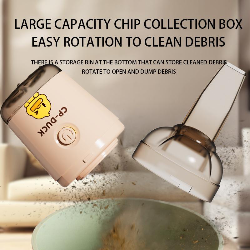 Yellow Duck Desktop Small Vacuum Cleaner Wireless Rechargeable Mini Small Household Electric Handheld Portable Cleaner