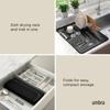 Official Umbra Dish Drainer Drying Rack Mat with Dish UDRY 2330720040 Mat, Stand, Black,