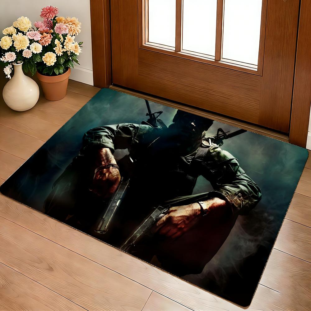 Anime C-Call Of D-Duty Floor Mat Cozy Flannel Soft Thick Non-Slip Mat For Living Room Bedroom Kitchen Decor Rugs