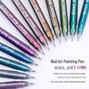 Blue Fruit Metallic Nail Art Markers for DIY Creative Glass Painting & Journaling.