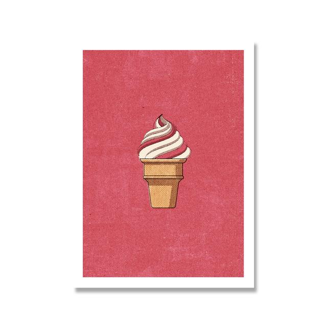 Nordic Paintings Kitchen Wall Decor Fast Food Printings Burger Ice Cream Restraunt Decoration Poster Painting No Frame