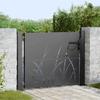 Garden Gate Black 110 X 105 Cm Powder Coated Steel
