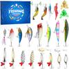 Fishing Advent Calendar 2025,24 Days Fishing Lure Advent Calendar Christmas Countdown Gift Advent Calendars Gifts for Adult Men Teen Boys