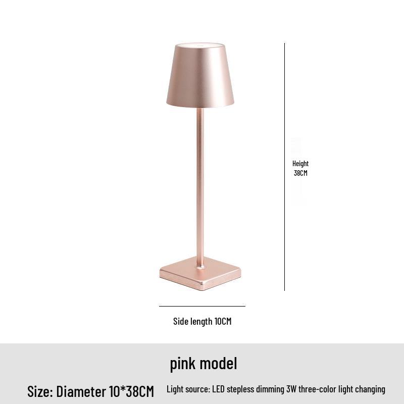 All-Aluminum USB Charging Touch Table Lamp - Modern Minimalist Night Light