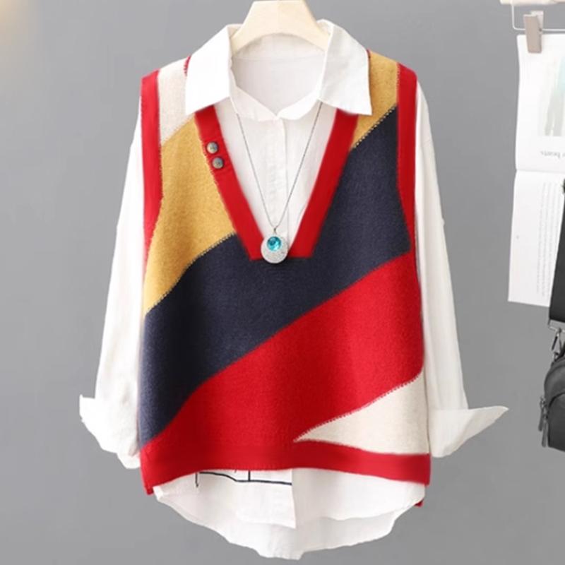 

ZANZEA Женские повседневные майки без рукавов с принтом и V-образным вырезом 4XL красный