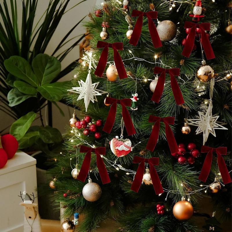 Flocking Ribbon Christmas Velvet Ribbon Orranment Packaging Ribbon for Gift Wrapping Bowknot Christmas Ribbon Party Decorations