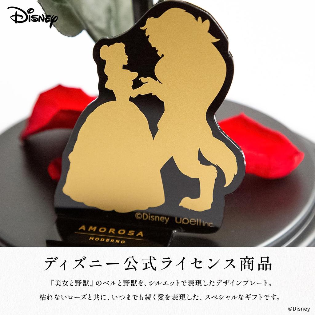 Amorosa Moderno Preserved Flower Destiny Rose Disney Edition and the Bright Red Rose Gift Flower Birthday Women Wedding Anniversary Proposal