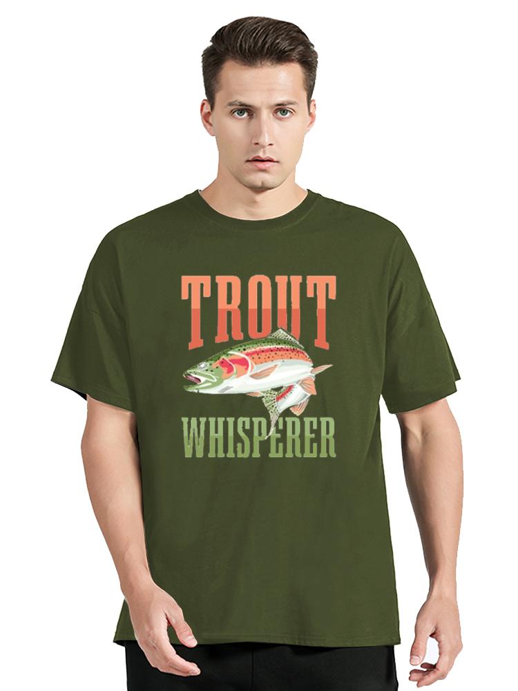 Unisex Tshirts Trout Fishing Steelhead Rainbow Trout Whisperer Gift Cotton Tee Shirt Fisherunisex Lake Time T Shirt Gift Clothes
