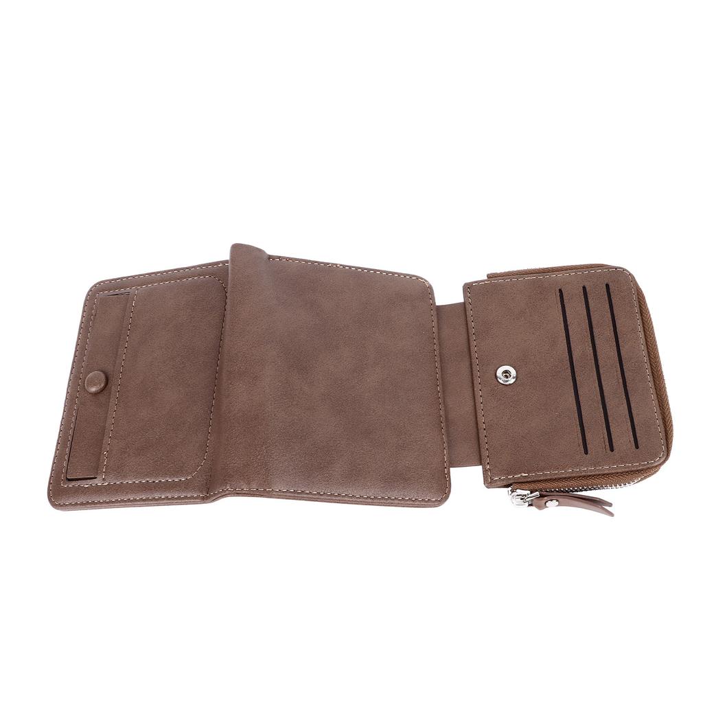 PU Wallet with Multiple Card Slots PU Leather Textured Trifold Three Fold Wallet for Men Boys