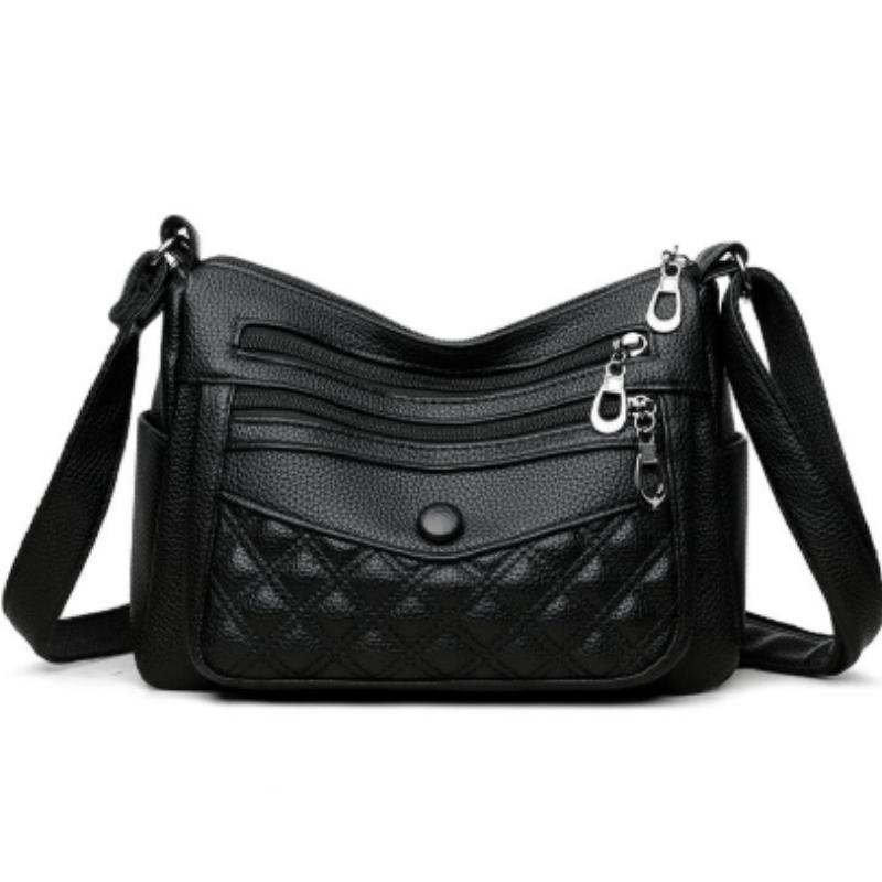 

Crossbody bag fashionable versatile trendy soft leather bag 25.5*10*18 бордовий