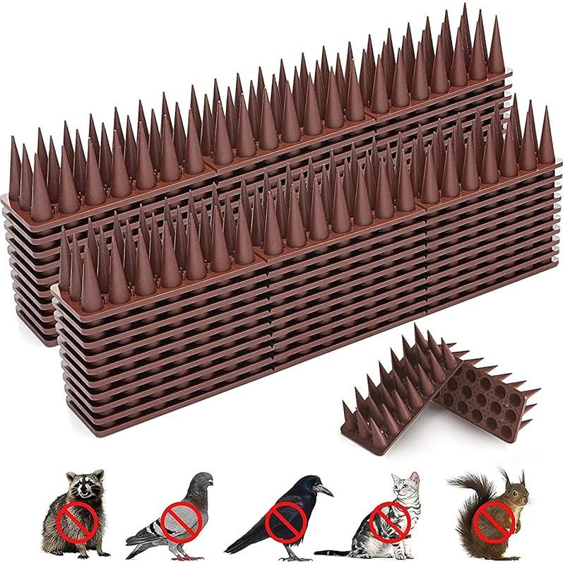 20 Pack Bird Spikes Pigeon Deterrent for Small Birds Raccoon Cats Defender  Outside to Keep Squirrel Away Plastic Fence Spike for Railing