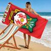 Custom Name Wrexham FC Print Beach Towel, Large Soft Quick Dry Towel for Beach Camping Swimming