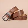 Retro Belt Men'S First Layer Leather Belt Simple Student Japanese Buckle Belt Direct Sales
