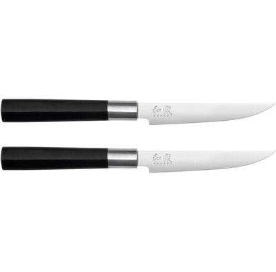 KAI Wasabi Siyah Biftek Bıçağı Seti, 2 Parça (67S-400)