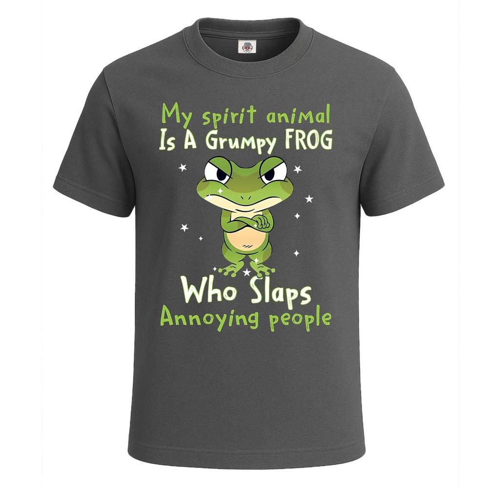 My spirit animal is a grumpy frog novelty joke funny mens tshirt tee top 2XL