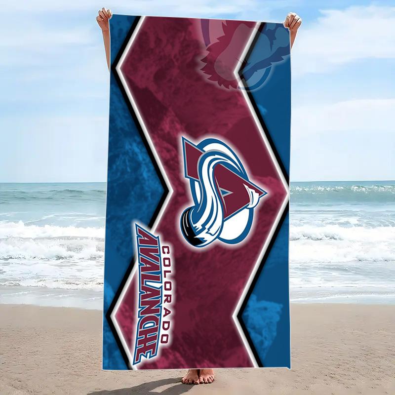 Colorado Avalanche Logo Print Beach Towel, Large Soft Quick Dry Towel for Beach Camping Swimming