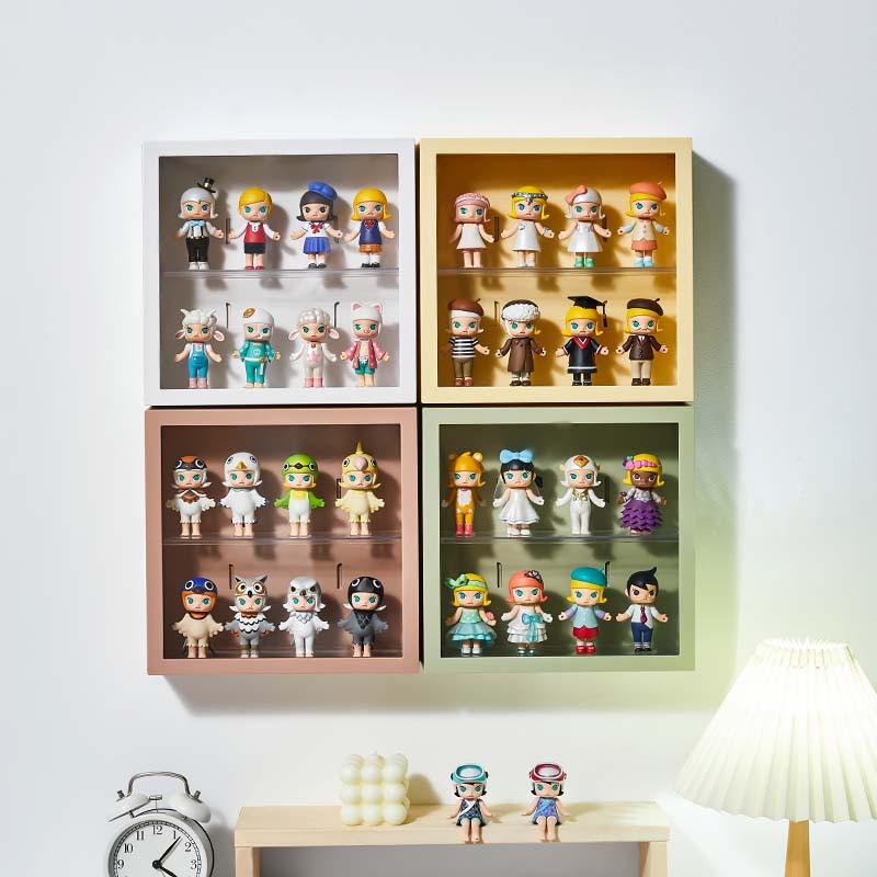 Wall-Mounted Display Rack: Pull-Out Cloth Hanging Cabinet for Blind Box and Pop Mart Figures