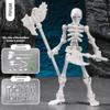 Three-Dimensional Skeleton Action Figure Wearable Can Movable Skull Model Multi-Articulable Multicolor Skeleton Assembly Toys