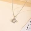 2024 Autumn Rhinestone Star & Moon Pendant Necklace for Women