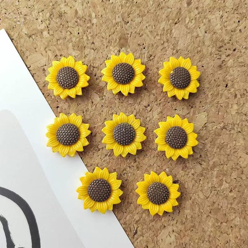 

Cross Sunflower Pushpins: Creative Cork Board Decoration Thumbtacks 10 pieces/box