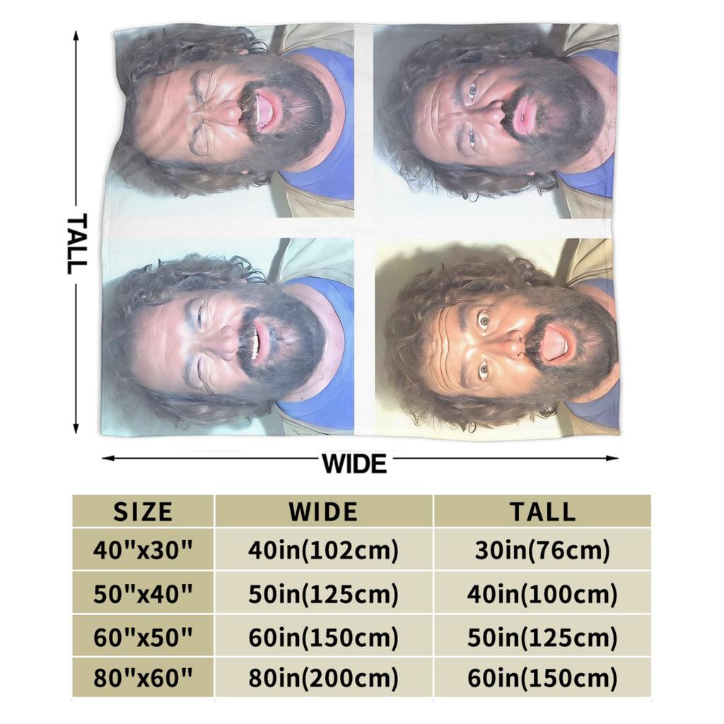 Bud Spencer Foto Flanelldecke Italienischer Schauspieler Weiche Warme Überwurfdecke für Draußen Reisen Büro Tagesdecke Sofa Bettbezug