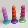 Liquid Silicone Butt Plug,Anal Beads Trainer Dildo,Anus Dilator Adult Sex Toys with Strong Suction Cup,G-spot Prostate Massager