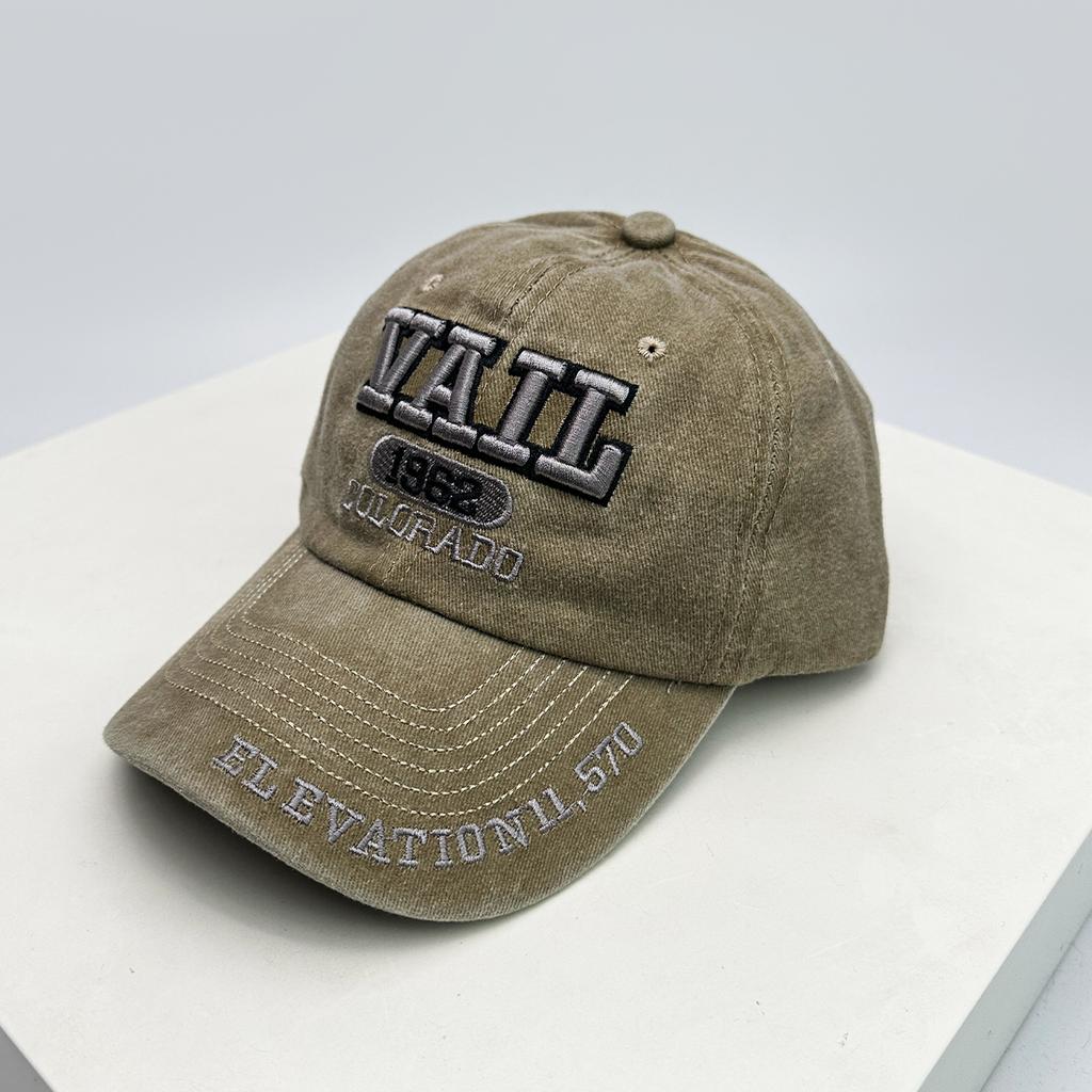 Baseball Letterings Alphabet Vall Stitched Stitching Embroidered Vintage American Women  Men For Neutral Gender Fresh Caps Peaked Hats Street