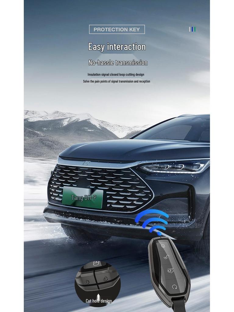 BYD Key Case: Compatible with Song Pro Plus, Yuan DMI, Dolphin, Han, Tang, Qin, Seal, and Destroyer 05 Protective Cover.