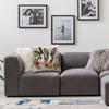 Bunny Floral Nature Square Pillowcase Polyester Linen Velvet Creative Zip Decor Sofa Cushion Cover