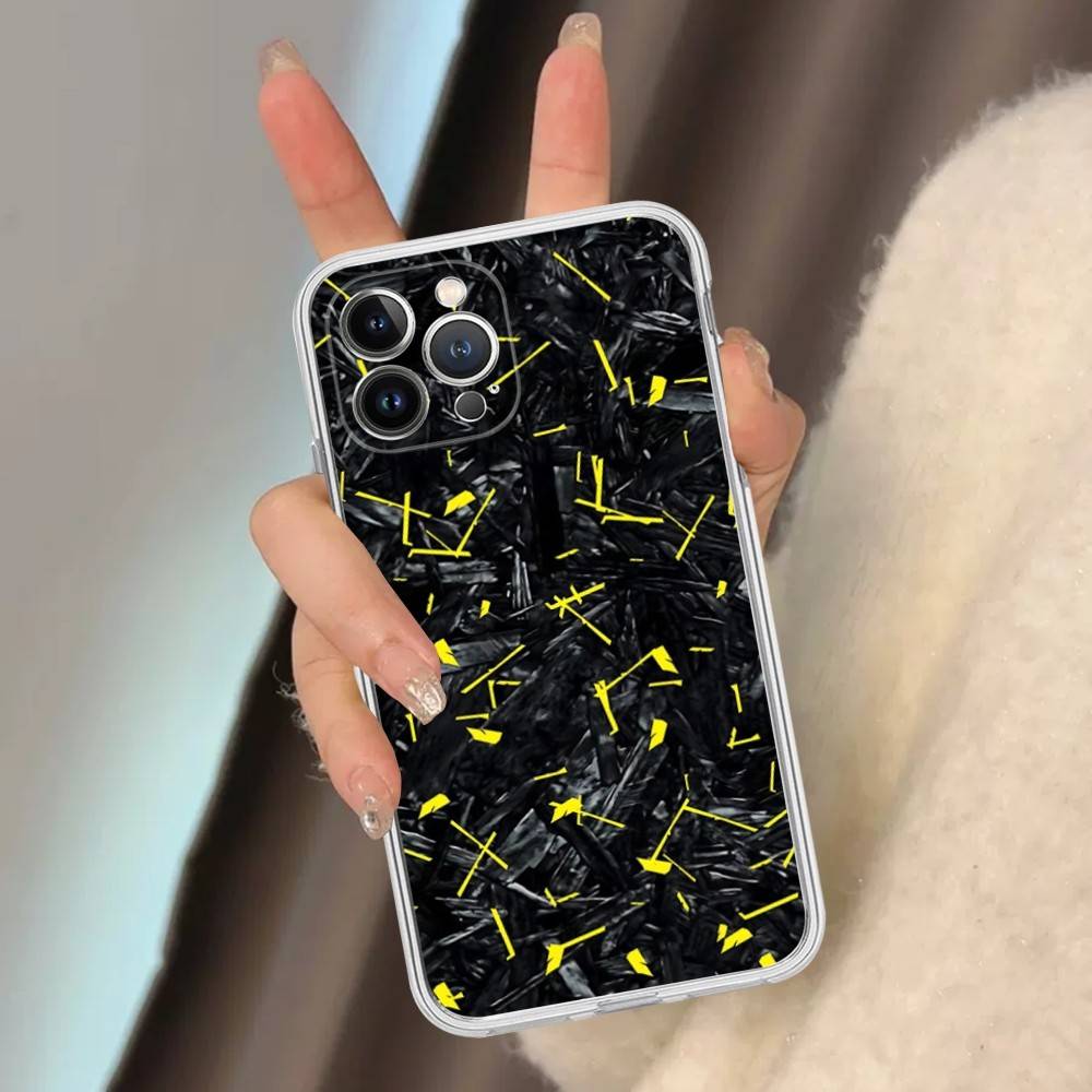 Forged Carbon Fundas Transparent Soft Phone Case For IPhone 15 12 14 16 17 13 Plus 11 Pro Max 13 Pro