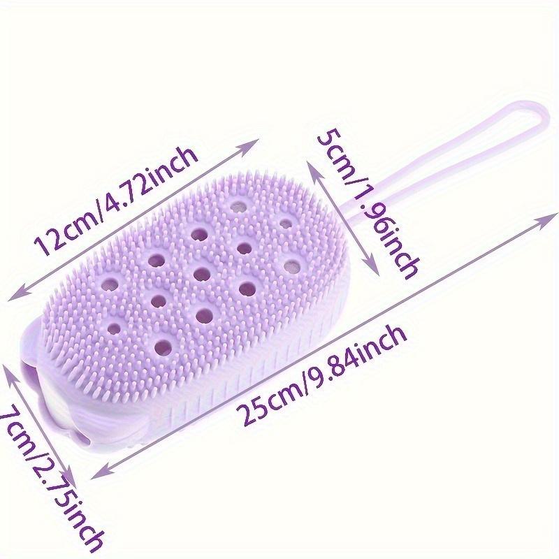 1pc Bear-shaped Silicone Bath Brush, Silicone Body Exfoliator, Shower Scrubbing Sponge, Double-sided Massage Brush