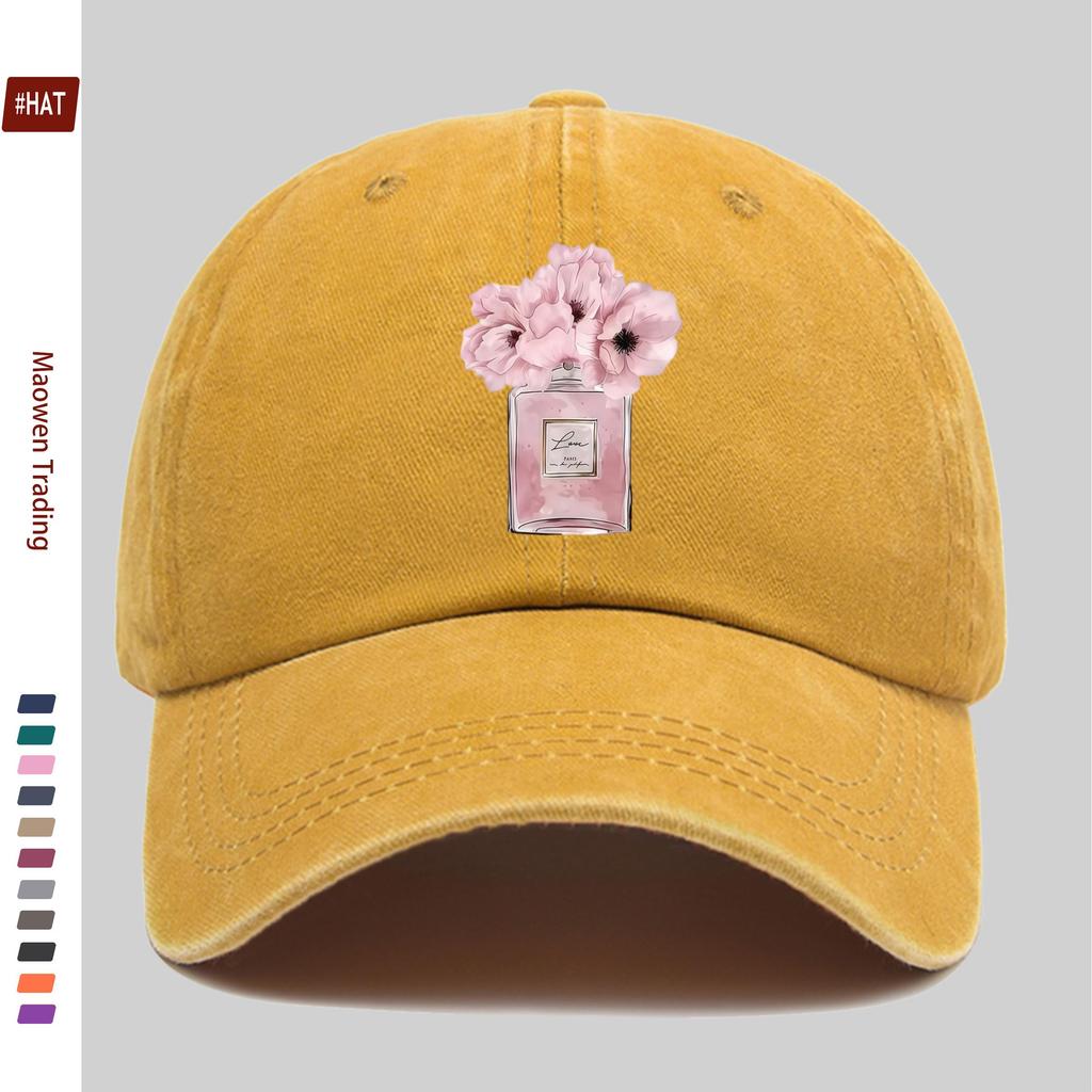 Pc Floral And Perfume Special Design Printed Baseball Cap Fashion Casual Printed Design Golf Hat Home Leisure Decor Hat Comf